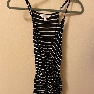 Black and White Striped Romper. Size Small.